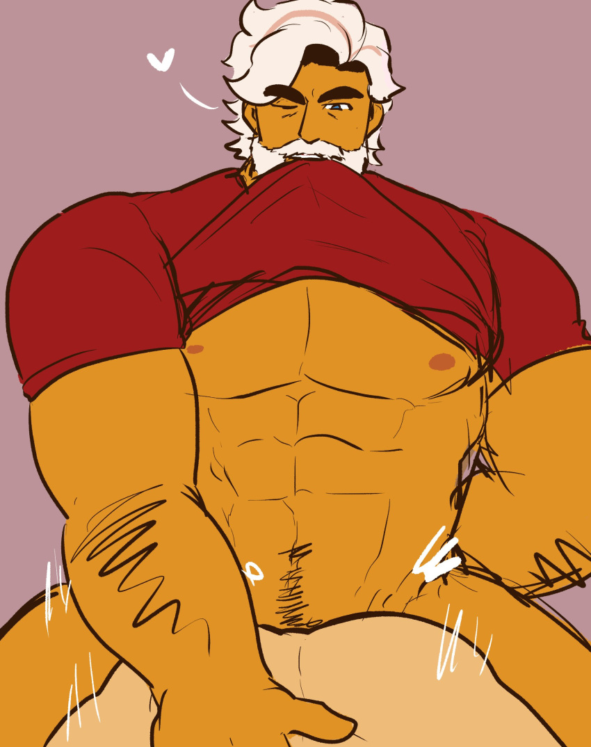 almond_cookie anal_penetration anal_sex bara beard biting_shirt cookie_run domination eggnog_cookie gay gay_sex hand_on_butt hhog male_only one_eye_closed pounding shirt_lift