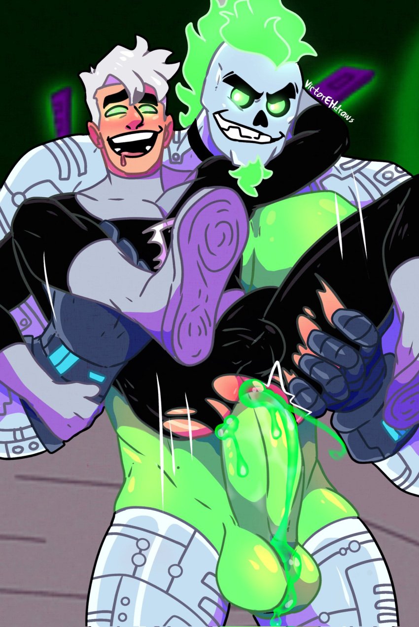 2boys anal anal_sex cum_in_ass danny_fenton danny_phantom gay gay_domination gay_sex human humanoid humanoid_genitalia humanoid_penis hunk male male_only manly muscular muscular_male skulker victoreh_draws yaoi