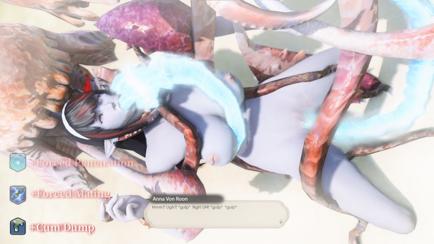 1girls 3d anna_von_roon big_breasts big_penis black_hair blue_penis double_penetration dubious_consent duskwight elezen fellatio female final_fantasy final_fantasy_xiv gpose(ffxiv) grey_skin interspecies jellyfish luminous_axis naked_female nipple_piercing oc penis_in_pussy pussy red_eyes self_upload square_enix tail text text_bubble vaginal_penetration zoophilia