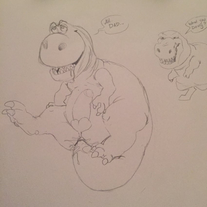 autopenetration balls butch celestial dinosaur disney father father_and_son male male_only masturbation monochrome nash parent penetration penis pixar rough_sketch sex sketch son tail_sex testicles the_good_dinosaur theropod tyrannosaurus_rex