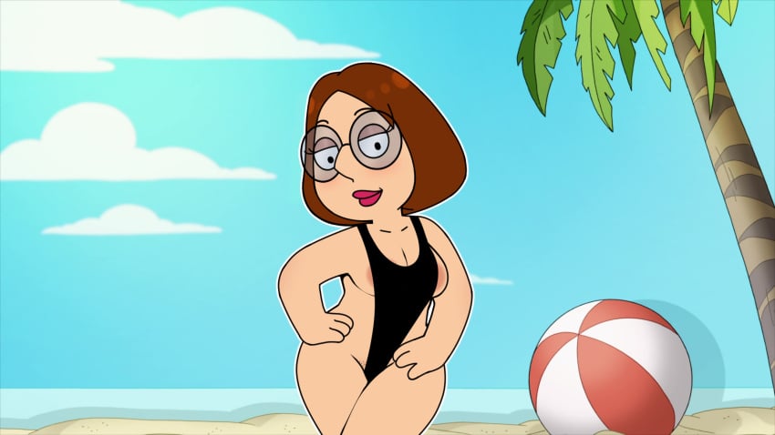 1girls accurate_art_style breast_press breasts brown_hair edit edited edited_screencap family_guy female female_focus female_only huge_breasts medium_breasts meg_griffin megane micro_bikini screen_capture screencap screenshot screenshot_edit short_hair steca thelazyart thick thick_ass thick_legs thick_thighs