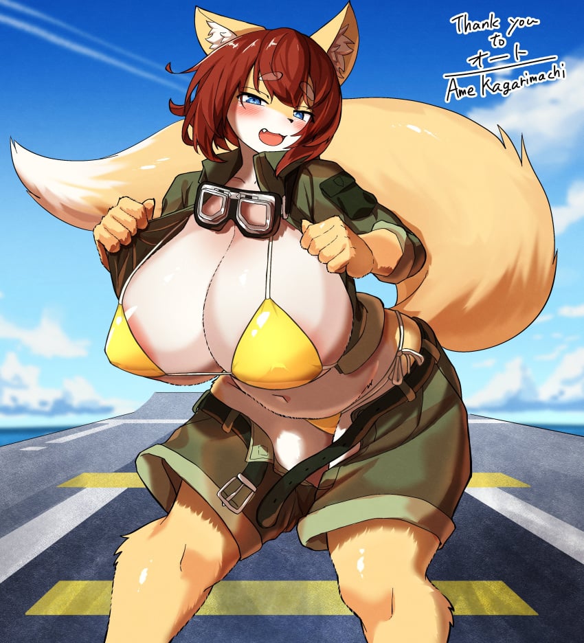 big_breasts breasts female hana_(tailzkim) kagarimachi_ame thick_thighs wide_hips