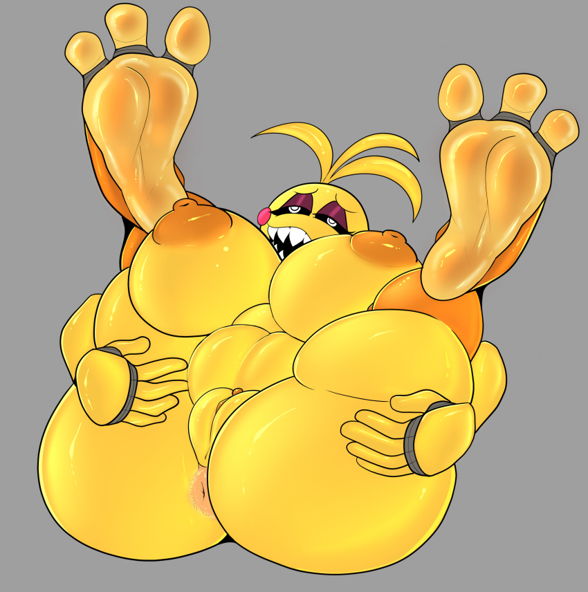 1girls animatronic ass big_ass big_breasts breasts chicken feet feet_fetish feet_up female five_nights_at_freddy's five_nights_at_freddy's_2 foot_fetish robot solo toy_chica_(fnaf) vendetta892