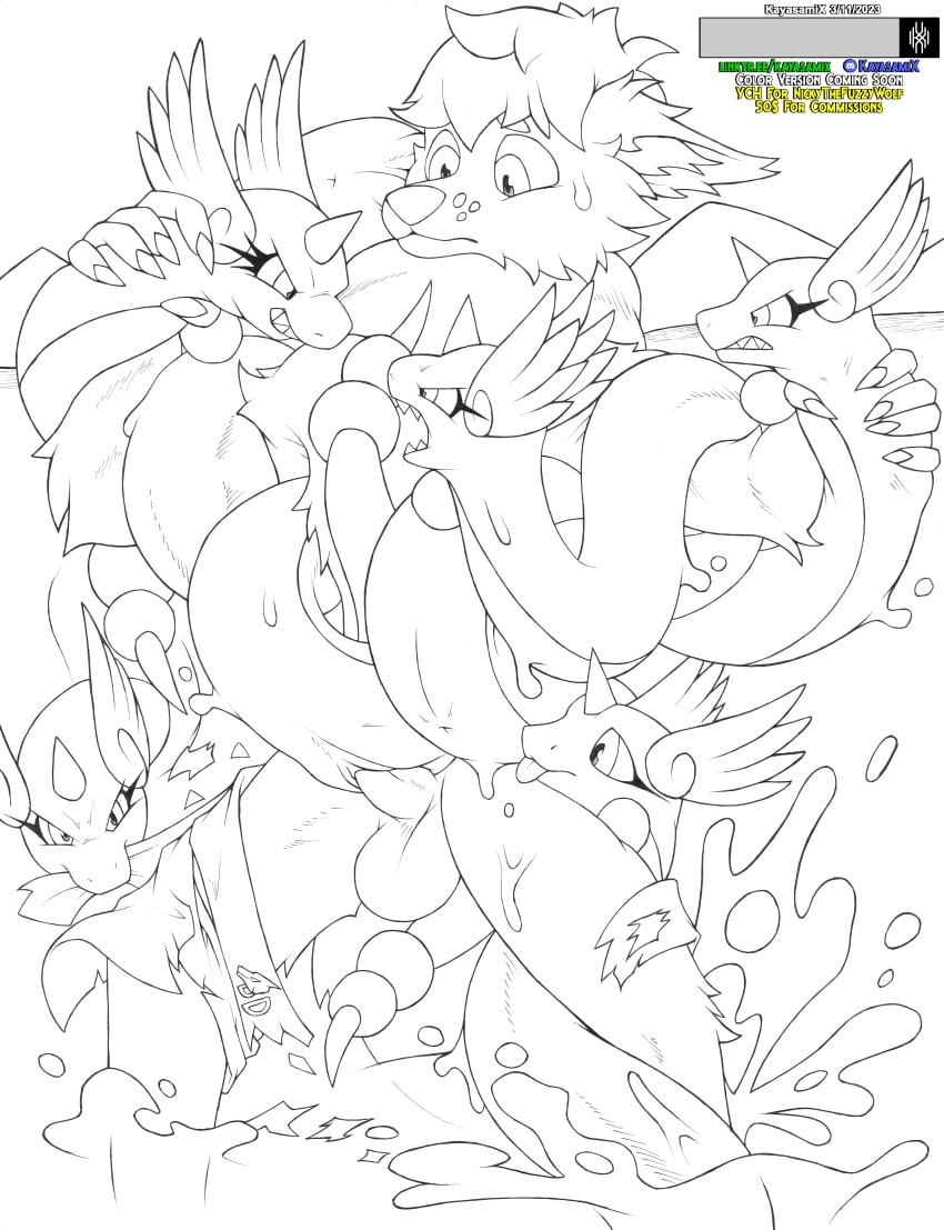 2024 absurd_res ambiguous_fluids angry anthro anthro_on_feral anus asphyxiation balls bondage canid canine claws clothing dominant dominant_female dominant_feral dragonair embrace female feral fur generation_1_pokemon genitals group group_sex hair hi_res horn hug humanoid interspecies kayasamix line_art logo male male/female mammal marine monochrome nintendo one_eye_closed open_mouth penetration penile penile_penetration penis penis_in_pussy pokemon pokemon_(species) pokephilia pussy reptile restrained scalie sea sex shy simple_background smile snake spread_legs spread_pussy spreading submissive submissive_anthro submissive_male tail text tongue tongue_out traditional_media_(artwork) underwear vaginal_penetration vaginal_penetration water zoophilia