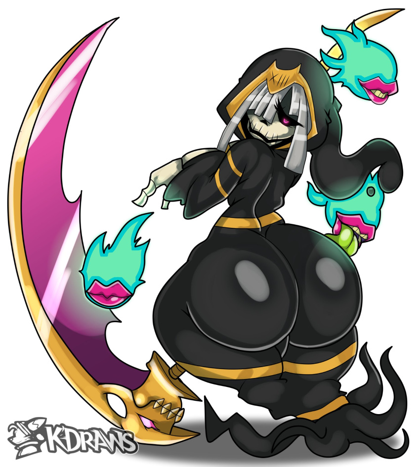 1other ass big_ass death_(cyberlord1109) female grim_reaper k_draws looking_back oc project:_grand_regalia skeleton tagme