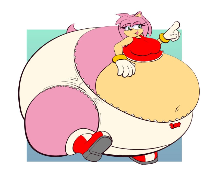 1girls amy_rose anthro ass boots bracelet bracelets eyelashes female female_focus female_only furry gloves green_eyes hedgehog hedgehog_humanoid hips hydro-phil2 hyper hyper_ass large_ass monobutt obese obese_female overweight overweight_female pear_shaped pear_shaped_female pink_fur pink_hair pointing sega sonic_(series) sonic_the_hedgehog_(series) tan_fur thick_thighs thighs two_tone_fur wide_hips