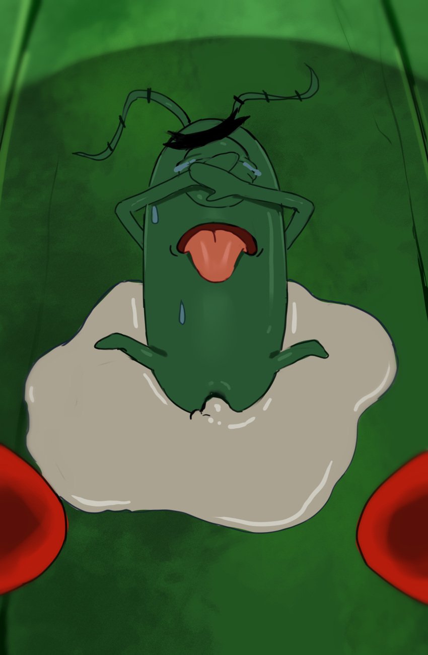 2boys absurdres after_anal after_sex anus crying cum cum_overflow cum_pool highres lying male_focus mr_krabs multiple_boys non-human on_back plankton shadow sheldon_j._plankton shengtian spongebob_squarepants spongebob_squarepants_(series) tears tongue tongue_out toony yaoi