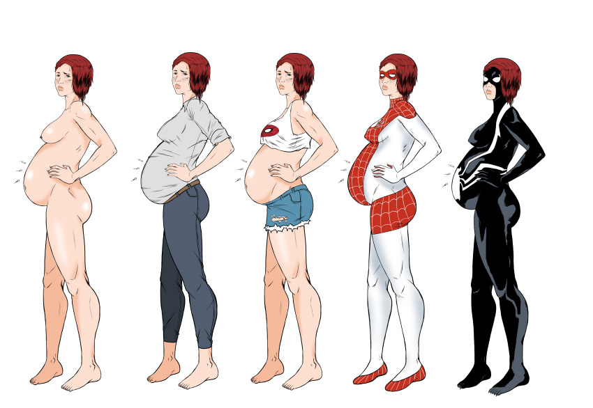 1girls belly big_belly breasts cosplay female female_only fuccbou human human_only julia_carpenter_(cosplay) light_skin marvel mary_jane_watson milf mother nipples pregnant red_hair spider-man_(series) spider-man_crop_top spider-woman_(cosplay) spinneret_(mary_jane_watson) themed_clothes