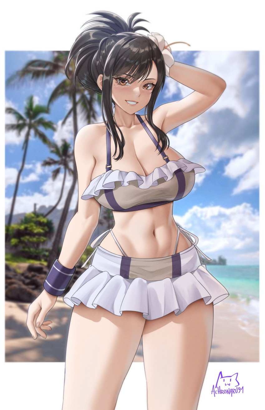 achromaru achronaru breasts female female_only final final_fantasy final_fantasy_vii final_fantasy_vii_rebirth final_fantasy_vii_remake solo swimsuit tagme tifa_lockhart