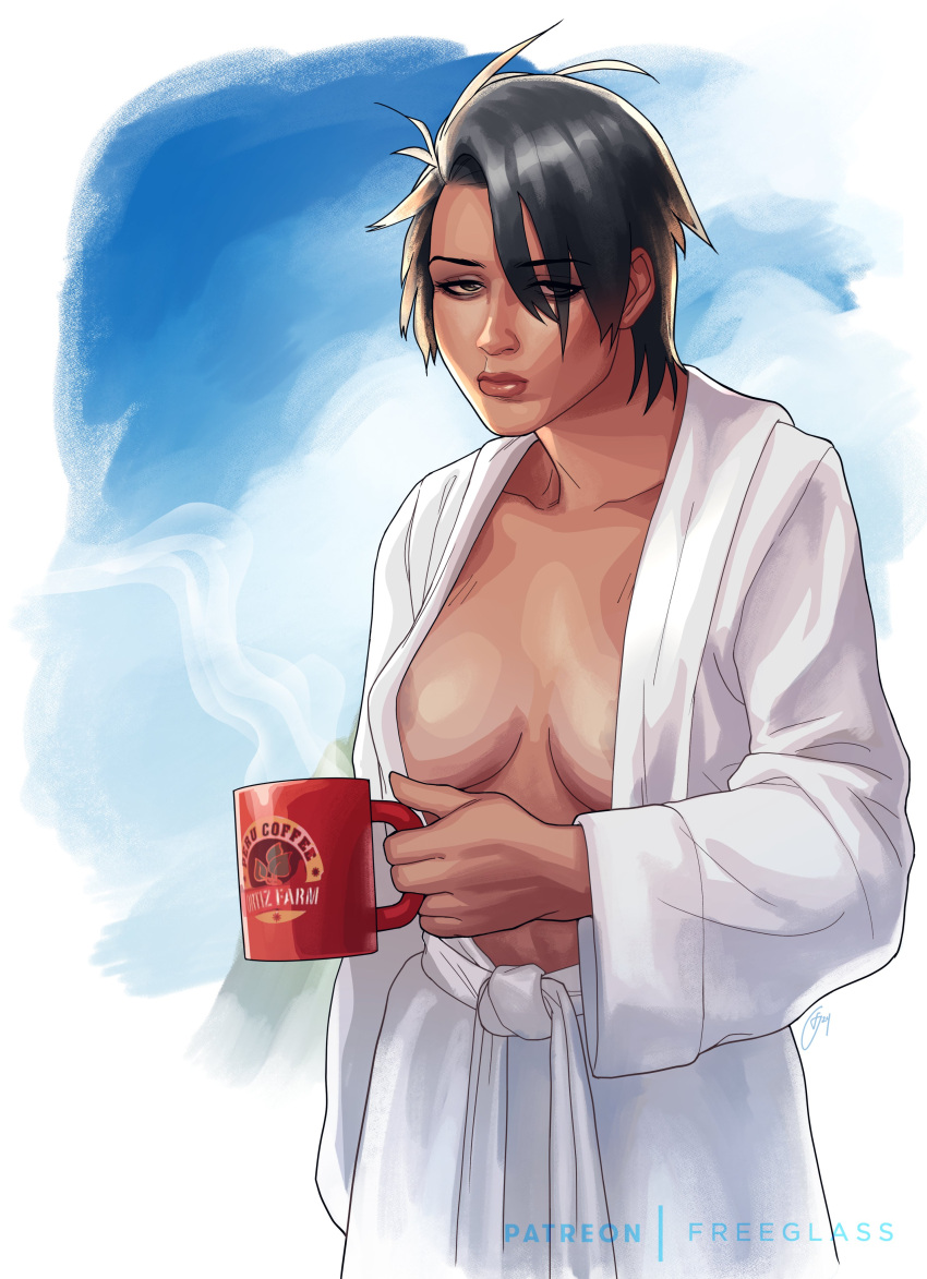 azucena_milagros_ortiz_castillo breasts casual clothing coffee dark_skin female freeglass human outerwear peruvian_female tekken tekken_8