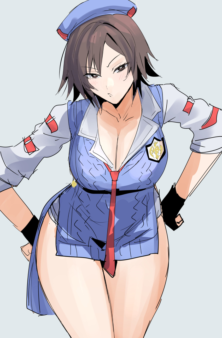 1girls big_breasts breasts busty clash_kuro_neko cleavage curvaceous curvy curvy_body curvy_female curvy_figure female female_only fully_clothed huge_breasts kazama_asuka large_breasts namco short_hair solo tekken tekken_8 thick_thighs thighs tomboy voluptuous