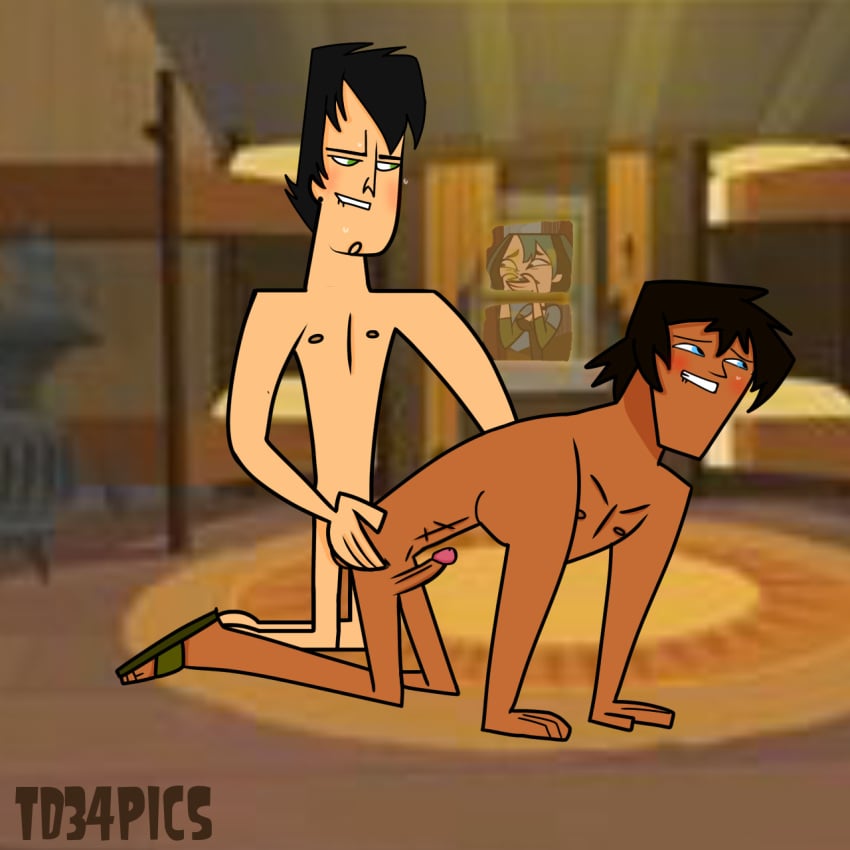 cabin gay gay_anal gay_sex gwen_(tdi) justin_(tdi) total_drama_(series) total_drama_island total_drama_island_(2023) trent_(tdi) yaoi