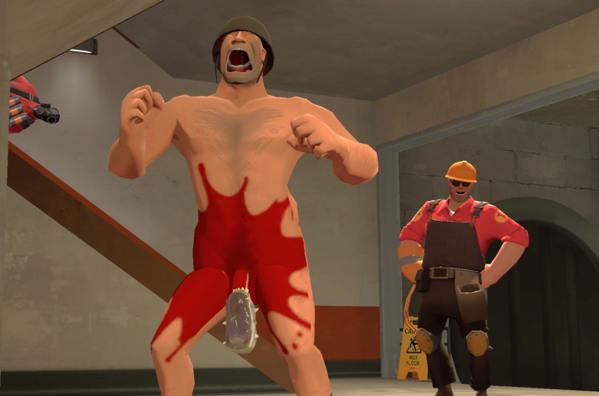 biting blood bread_monster eating_penis engineer_(team_fortress_2) love male_only naked naked_male nude nude_male pain penis pyro pyro_(team_fortress_2) screaming sfm soldier soldier_(team_fortress_2) source_filmmaker team_fortress_2 tf2 valve wtf