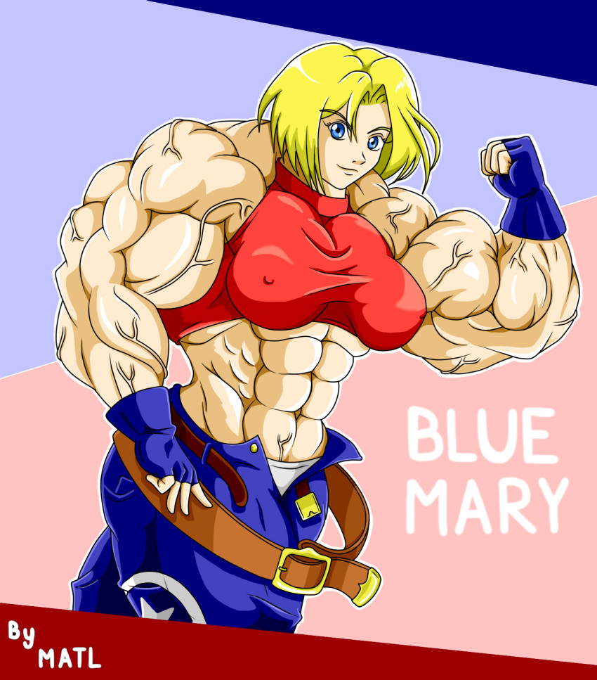 abs biceps blue_mary breasts fatal_fury female hyper_muscles king_of_fighters matl muscles muscular muscular_arms muscular_female muscular_legs muscular_thighs pecs snk