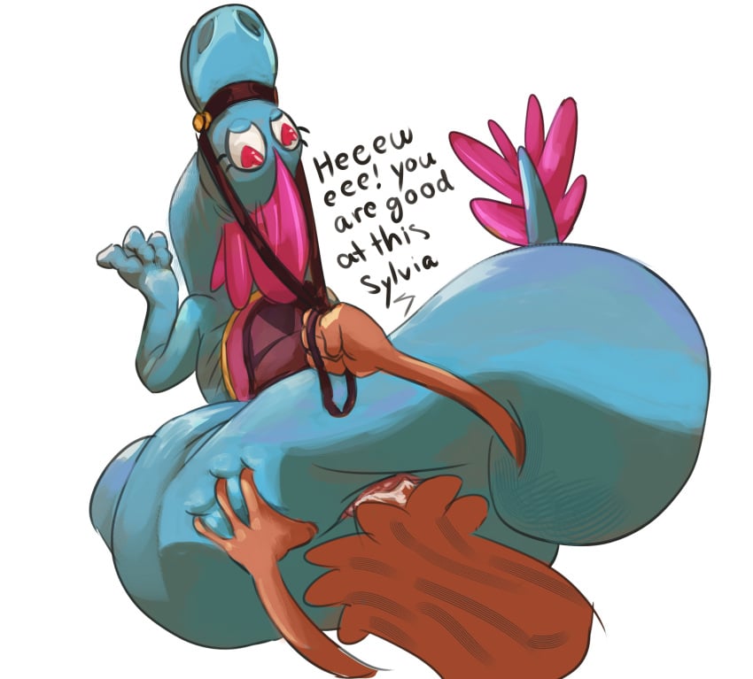 anthro applephil bodily_fluids cum cum_inside duo female feral from_behind_position genital_fluids hi_res interspecies male male/female saddle sex sylvia_(wander_over_yonder) wander_over_yonder zbornak