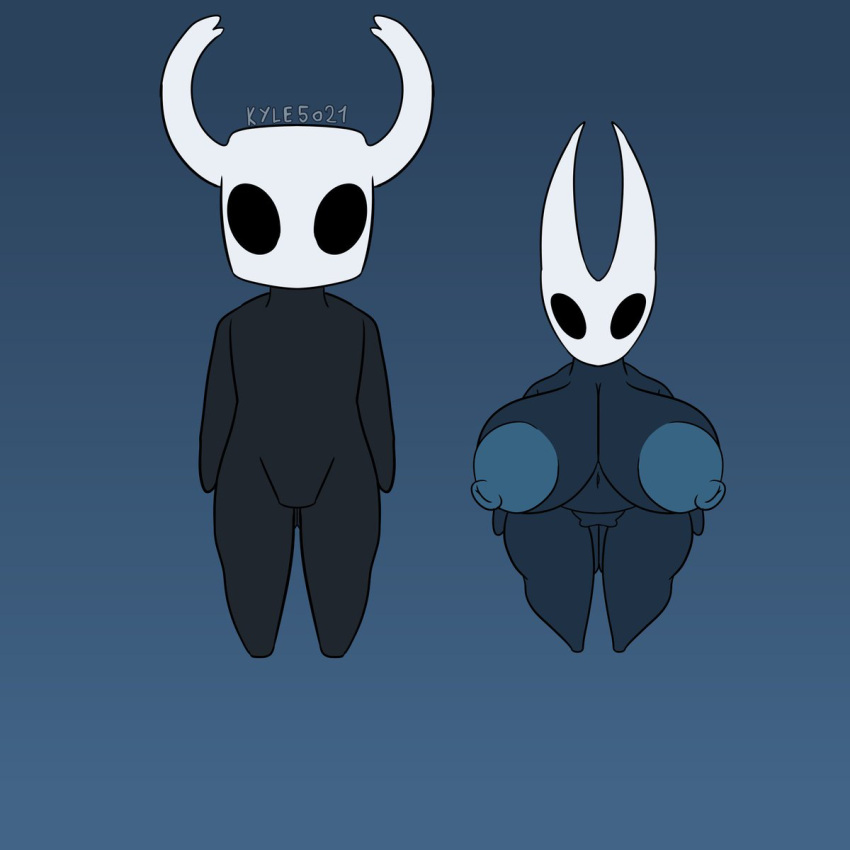 1girls 1other alternate_version_available ambiguous_gender areolae barefoot breasts completely_nude completely_nude_female female full_body hollow_knight hornet_(hollow_knight) kyle5021 large_breasts naked naked_female nipples no_penis nude nude_female protagonist_(hollow_knight) pussy