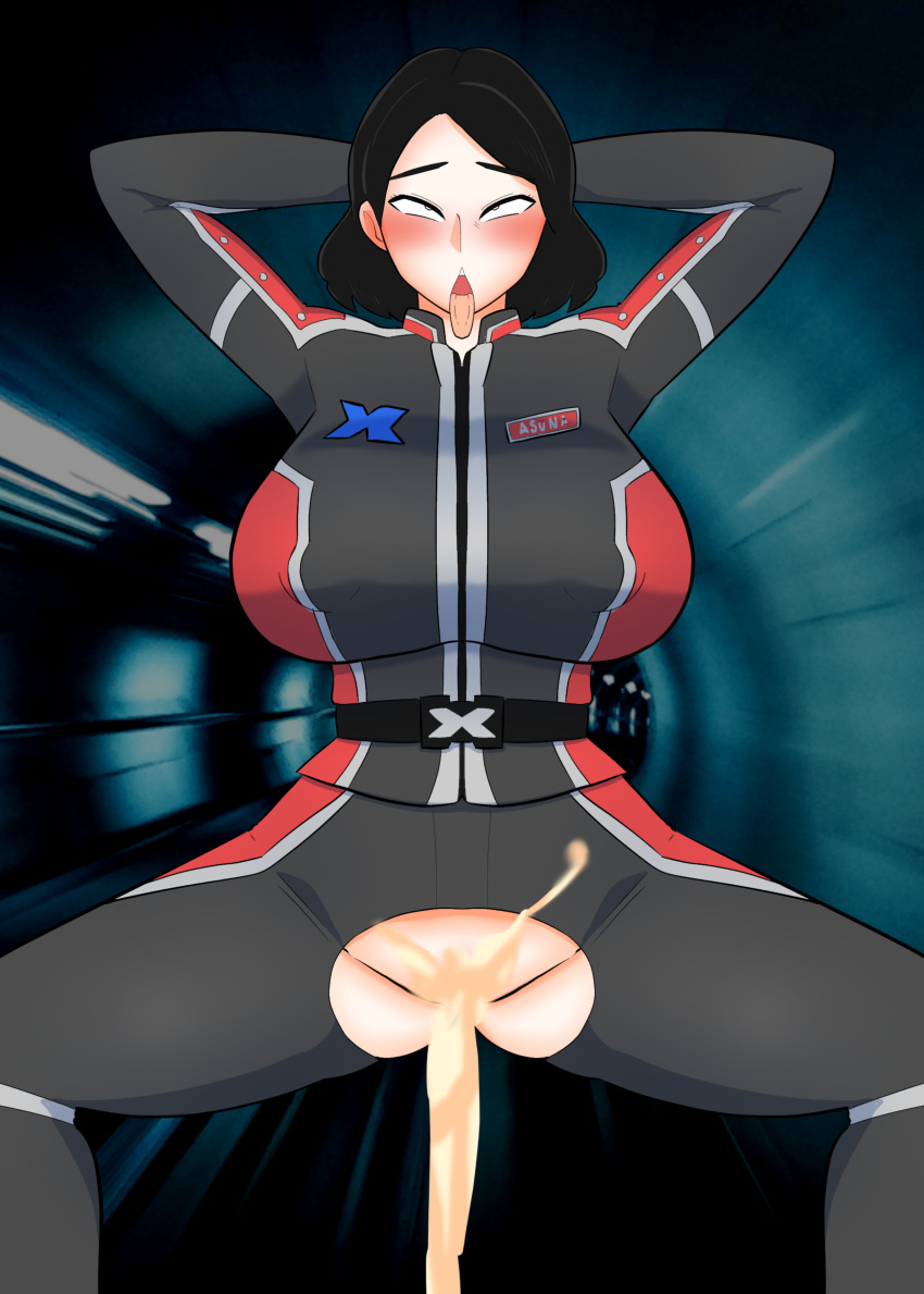 after_rape after_vaginal breasts clothed clothed_female clothing creople cum cum_drip cum_in_pussy cum_inside erect_nipples excessive_cum female large_breasts milf sayuri_tachibana thick_thighs ubikitas ultraman_(franchise) ultraman_x