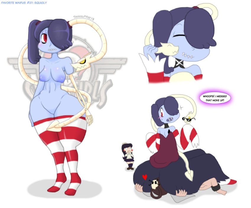 big_ass breasts female female_only filia_(skullgirls) painwheel skullgirls squigly touhoufan