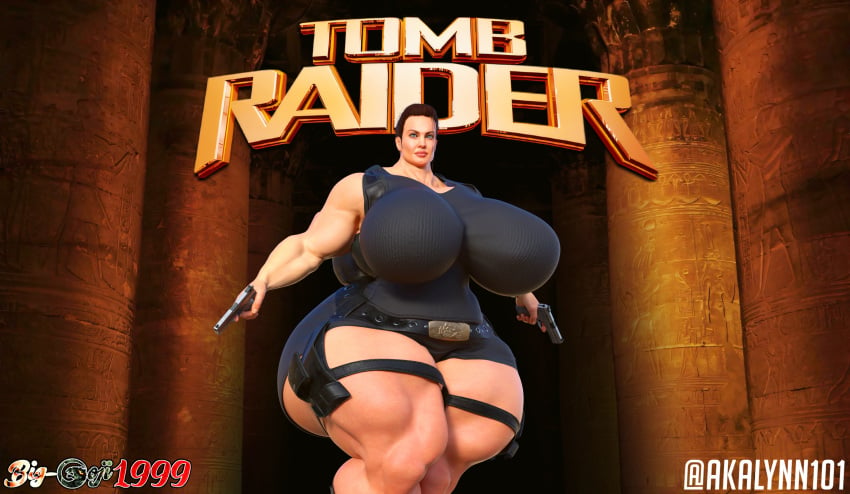 3d akalynn101 angelina_jolie edit egyptian female female_only hyper hyper_ass hyper_breasts hyper_muscles lara_croft lara_croft_(angelina_jolie) muscular muscular_arms muscular_female muscular_thighs tomb_raider