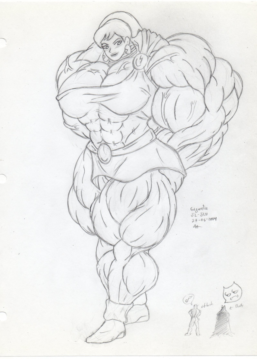 abs biceps breasts dc_comics female giganta hair hyper_muscles long_hair matl muscles muscular muscular_arms muscular_female muscular_legs muscular_thighs pecs