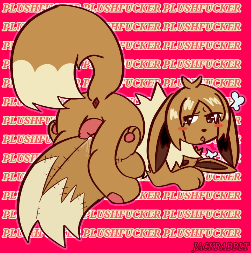 2024 andromorph animal_genitalia animal_pussy anus black_nose bodily_fluids canine_genitalia canine_pussy cuntboy digital_media_(artwork) eevee eevee_plushie english_text feral generation_1_pokemon genital_fluids genitals grinding_on_plushie hair hi_res intersex jackrabbit_(artist) munchkin_(jackrabbit) nintendo pawpads pink_background pink_mouth pink_pawpads pink_text plushie plushophilia pokemon pokemon_(species) pussy simple_background simplified_pawpads solo text text_background translucent translucent_hair username vaginal_fluids watermark