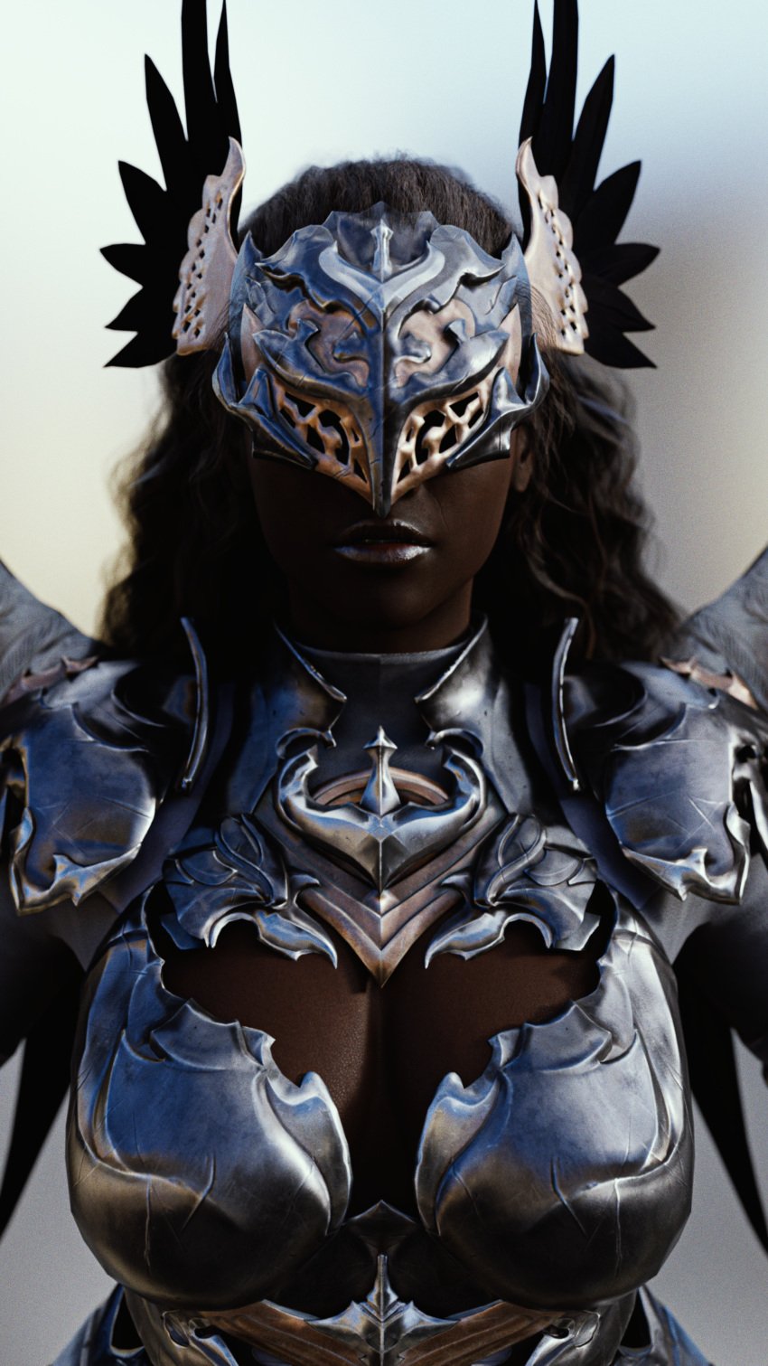 armor dark-skinned_female dark_skin ebony goddess hilde_(valkyrie_elysium) portrait tncstudio valkyrie valkyrie_elysium