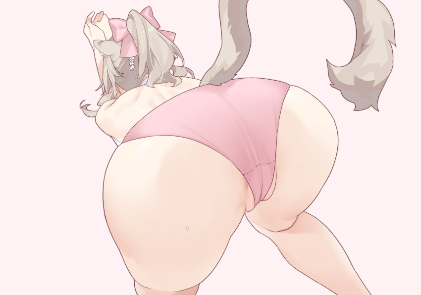 1girls ass ass_focus cat_tail catgirl deathalice final_fantasy_xiv miqo'te