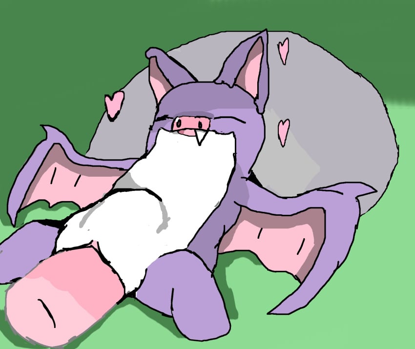 animated bat bats_(clash_royale) clash_(series) clash_of_clans clash_royale closed_eyes female feral genitals grass happy happy_sex heart_symbol hi_res luftydays male male/female mammal nippleless open_mouth penis plant purple_body rock sex solo spread_legs spreading stomach_bulge supercell_(company) weird white_body