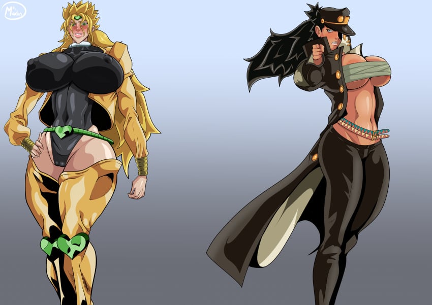 1boy 1boy1girl 1girls ass big_ass big_breasts breasts bust busty chest curvaceous curvy curvy_figure digital_media_(artwork) dio_brando female female_focus hair hips hourglass_figure huge_ass huge_breasts humanoid jojo's_bizarre_adventure jotaro_kujo large_ass large_breasts legs light-skinned_female light-skinned_male light_skin male/female mature mature_female mr.moudan mr.moundan rule_63 slim_waist stardust_crusaders straight thick thick_hips thick_legs thick_thighs thighs top_heavy vampire vampire_girl vampiress voluptuous voluptuous_female waist wide_hips