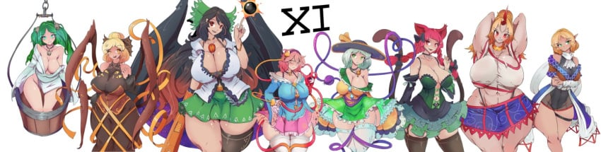 greenm hoshiguma_yuugi kaenbyou_rin kisume koishi_komeiji kurodani_yamame mizuhashi_parsee okuu orin_(touhou) parsee_mizuhashi reiuji_utsuho rin_kaenbyou satori_komeiji touhou utsuho_reiuji yamame_kurodani