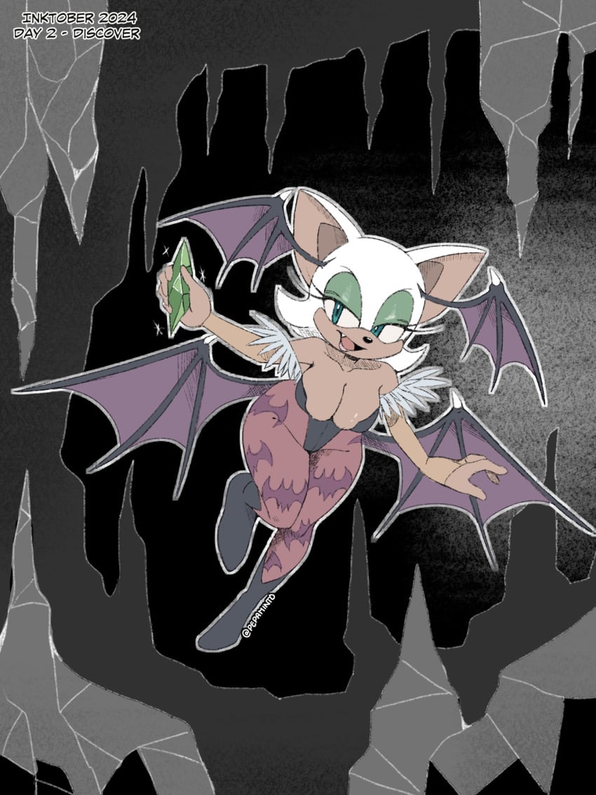 1girls anthro big_breasts breasts cosplay darkstalkers eyeshadow female female_only green_eyeshadow head_wings large_breasts morrigan_aensland_(cosplay) pepamintop rouge_the_bat solo solo_female sonic_(series) voluptuous_female wings