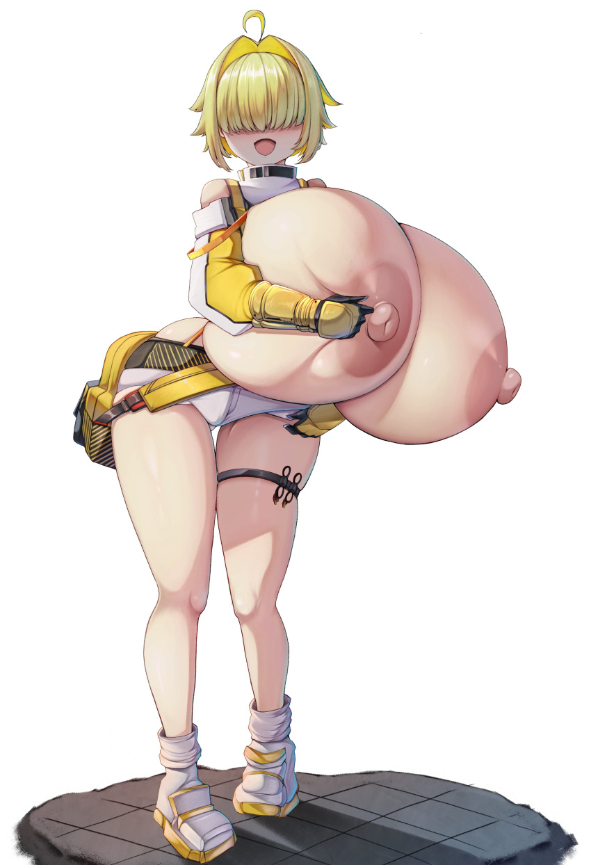 1girls ahoge big_breasts breasts busty curvaceous curvy curvy_body curvy_female curvy_figure elegg_(nikke) female goddess_of_victory:_nikke huge_breasts hyper_breasts large_breasts mklucas39 nipples thigh_strap voluptuous