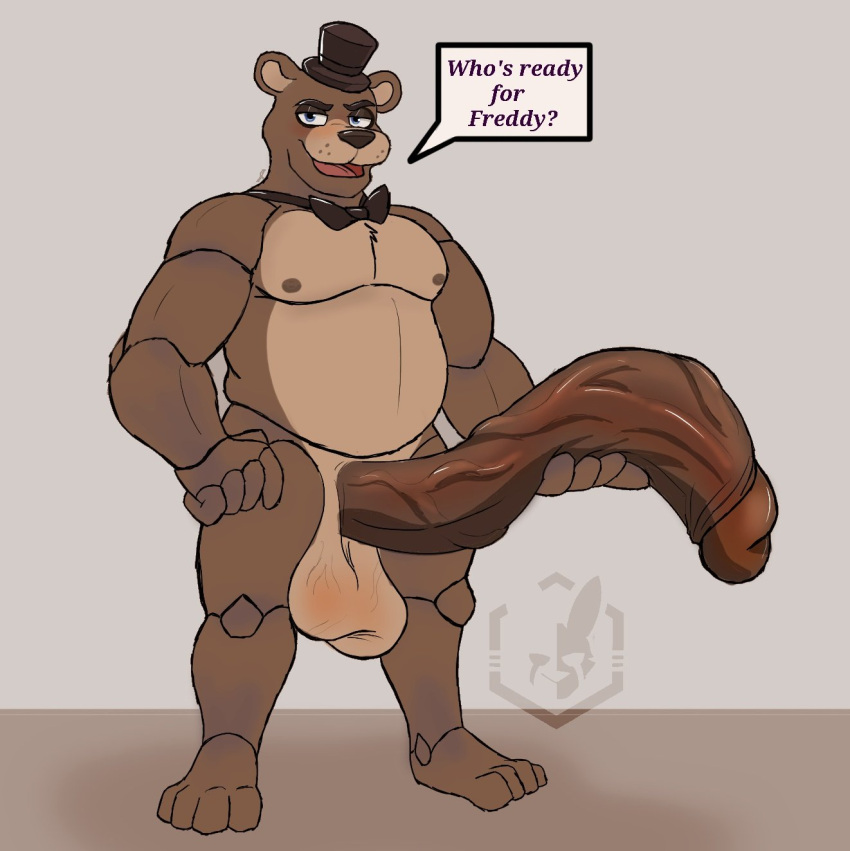 1boy 1male 2024 animatronic bear big_balls big_cock big_penis big_testicles black_nose bow_tie bowtie completely_nude completely_nude_male digital_drawing_(artwork) digital_media_(artwork) exaggerated_anatomy five_nights_at_freddy's foreskin freddy_(fnaf) glans headgear headwear huge_balls huge_cock huge_cock huge_testicles large_penis long_penis machine male male_anthro male_focus male_only mammal mammal_humanoid nude nude_male penile penis penis_focus penis_out presenting_penis robot scottgames solo solo_anthro solo_focus solo_in_panel solo_male solo_male techbun thick_penis top_hat unusual_anatomy unusual_penis ursid ursid_humanoid vein veiny