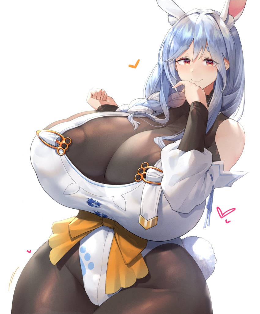 1girls blue_hair breasts_bigger_than_head bunny_ears bunny_girl bunny_tail curvy edit female female_focus female_only gigantic_breasts hag hololive huge_ass huge_breasts huge_nipples mature_female milf nipple_bulge pekomama sinensian solo solo_female tagme third-party_edit virtual_youtuber wide_hips