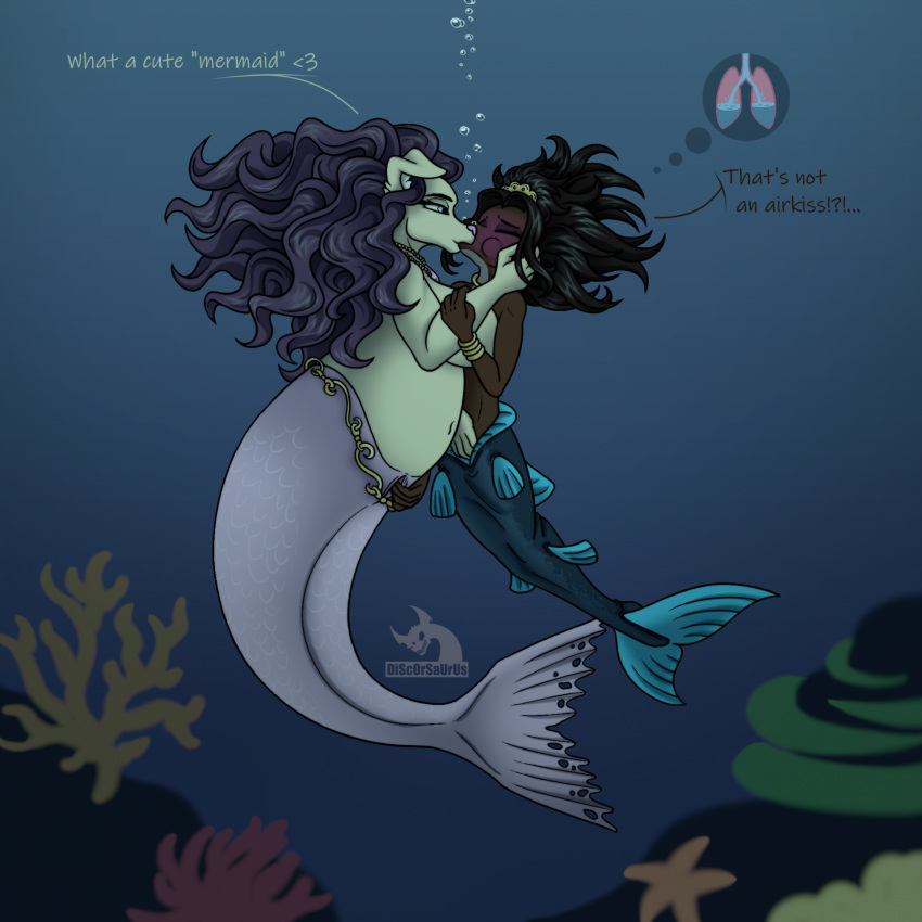 asphyxiation dragon-tear drowning female furry mermaid oxygen_meter submerged tagme underwater underwater_peril