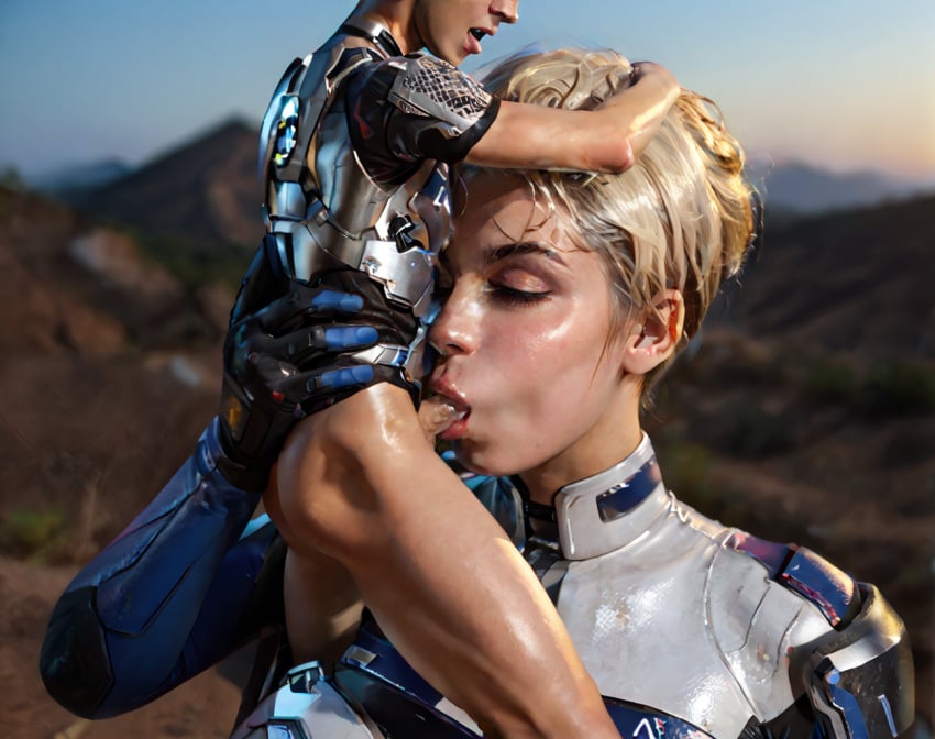1boy 1girls ai_generated cora_harper extreme_size_difference fellatio female giantess larger_female macro male male/female mass_effect_andromeda micro micro_on_macro miniboy mrmaybe59 size_difference smaller_male