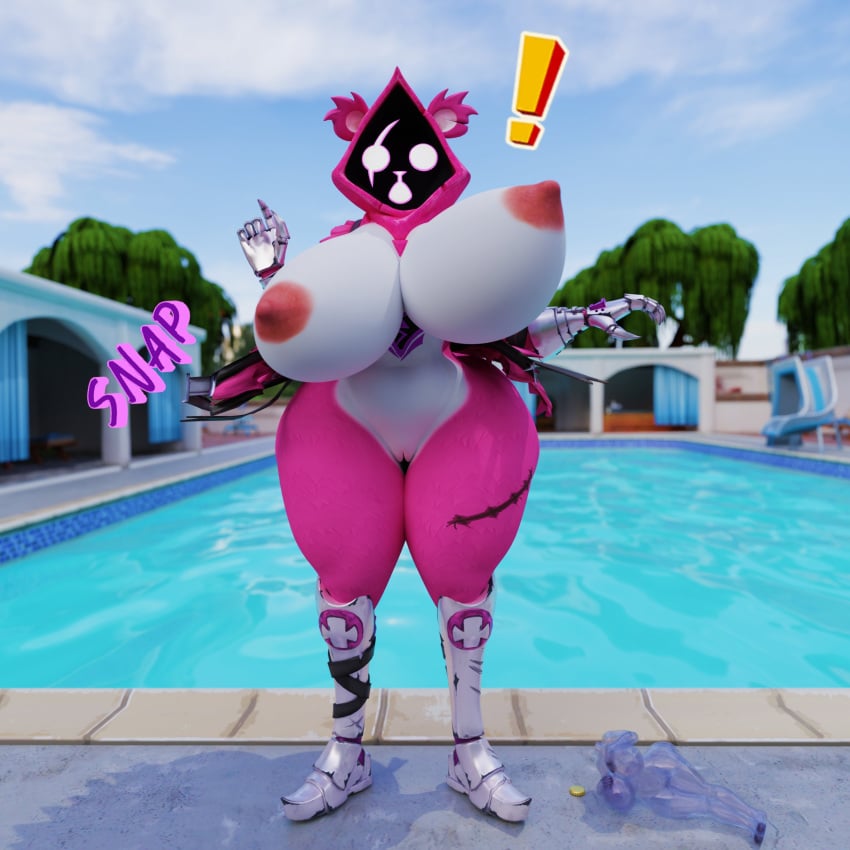 3d 3d_model 3d_render big_breasts breast_expansion breasts cleavage female fortnite furry huge_breasts nipples notsafeforgek raven_team_leader tagme thick_thighs wide_hips