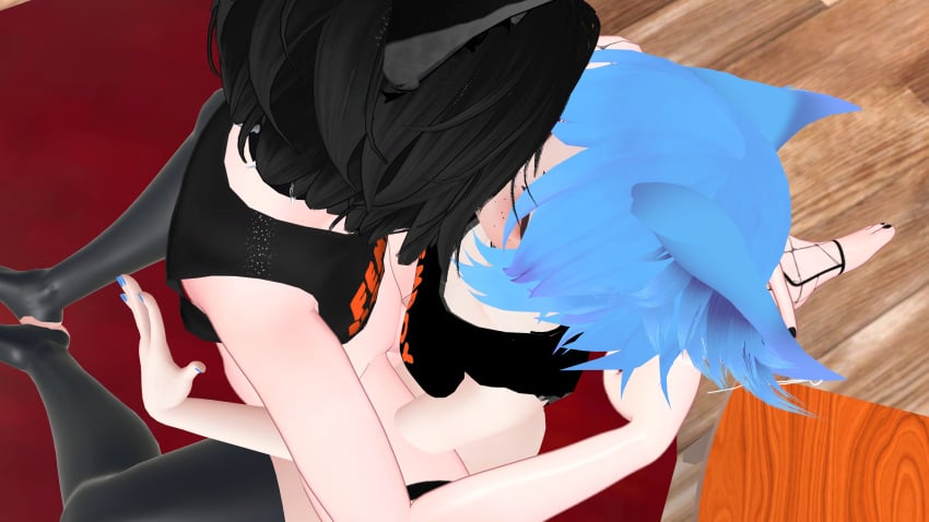 2femboys 3d_model blueysenpai femboy femboy_hooters femboy_on_femboy kissing naked virtual_reality vr vrchat vrchat_avatar