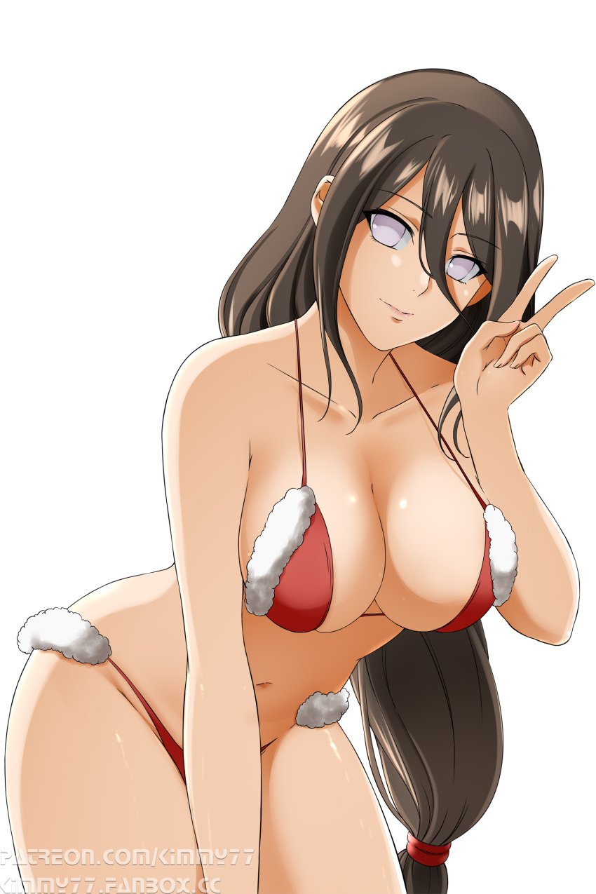 1girls arched_back bare_arms bare_legs bare_shoulders bare_thighs belly belly_button bent_over big_breasts bikini bikini_bottom bikini_top boruto:_naruto_next_generations brown_hair busty christmas christmas_clothing christmas_outfit cleavage curvaceous curves curvy curvy_body curvy_female curvy_figure curvy_hips female female_focus female_only g-string hair_ribbon hanabi_hyuuga hi_res high_resolution highres hips holidays hourglass_figure hyuuga_hanabi inner_sideboob kimmy77 large_breasts light-skinned_female light_skin lips lipstick long_hair looking_at_viewer makeup naruto naruto_(series) pale-skinned_female pale_skin peace_sign pink_lips pink_lipstick pinup pinup_pose ponytail pose posing purple_eyes red_bikini red_bikini_bottom red_bikini_top ribbon santa_bikini short_ponytail shounen_jump shueisha sideboob smile smiling smiling_at_viewer solo solo_female solo_focus thick_thighs thighs thong tied_hair v very_high_resolution very_long_hair voluptuous voluptuous_female weekly_shonen_jump white_background wide_hips