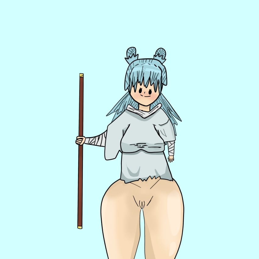 1girls big_butt bruh half_naked_female jujutsu_kaisen kashimo_hajime kashimo_hajime_(jujutsu_kaisen) lobotomy lobotomy_kaisen poorly_drawn pussy_juice wet_pussy what