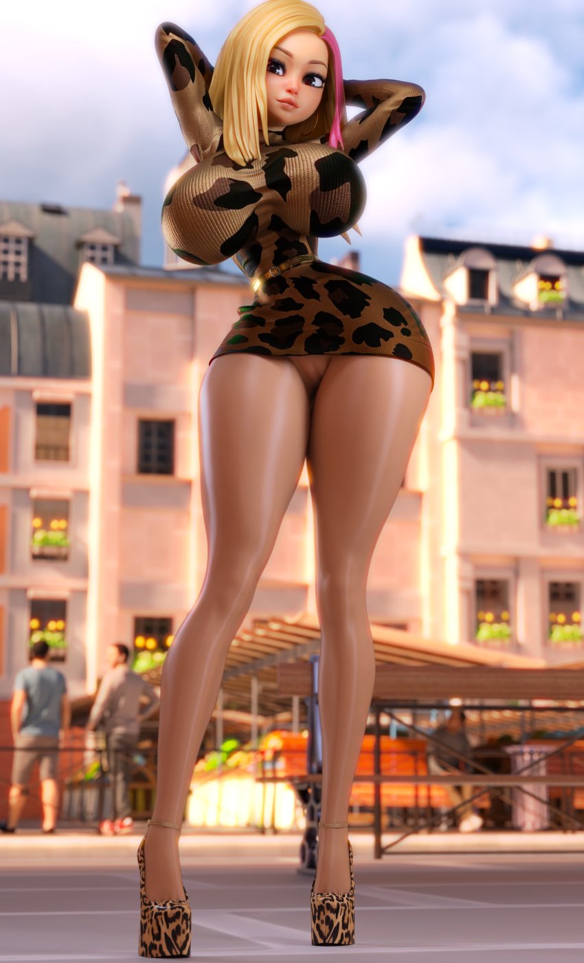 1girls 3d 3d_(artwork) ass ass_bigger_than_head bimbo blonde_hair blue_eyes breasts_bigger_than_head chocker ear_piercing ear_ring earrings exposed_pussy female female_focus hi_res high_heels highres huge_ass huge_breasts imminent_anal imminent_oral imminent_penetration imminent_sex large_ass large_breasts leotard miraculous_ladybug nipple_bulge pink_lips ruidx straight_hair thick thick_ass thick_lips thick_thighs waist_belt zoe_lee