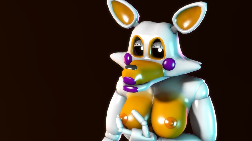 3d 4k bedroom_eyes black_eyes disboi215 finger_on_nipple five_nights_at_freddy's five_nights_at_freddy's:_sister_location five_nights_at_freddy's_2 five_nights_at_freddy's_world fnaf fnaf_world fox fox_ears fox_girl glowing_eyes hand_on_breast highres lolbit_(fnaf) looking_at_viewer mouth_closed orange_body orange_breasts orange_nipples pinup purple_cheeks purple_lipstick rosy_cheeks sfm shiny_body source_filmmaker white_body white_eyes