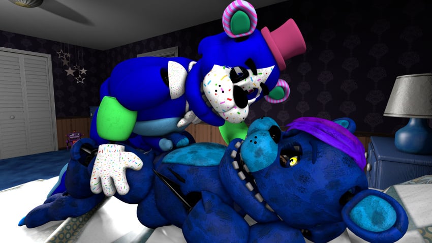 animatronic bear blue confetti fnaf freddy nsfw pixel