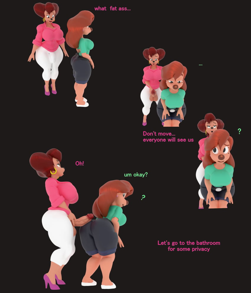 3d a_goofy_movie anthro big_ass big_butt comic curvaceous curvy disney fat_ass female femdom futa_on_female futanari goof_troop heperson imminent_rape imminent_sex milf peg_pete roxanne_(goof_troop) shortstack thick thick_ass thick_thighs voluptuous