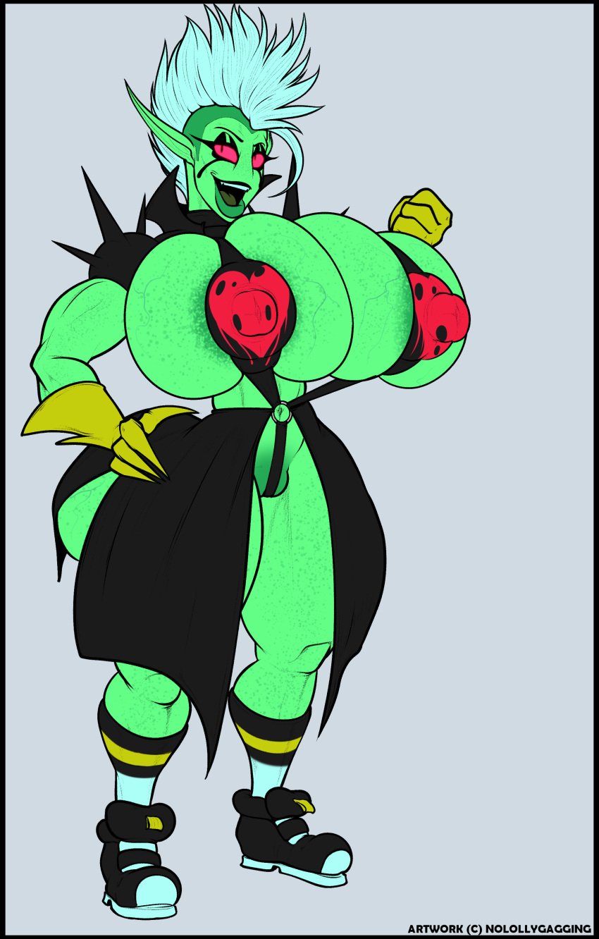 alien big_breasts breasts cameltoe enormous_breasts erect_nipples erect_nipples_under_clothes female gigantic_breasts huge_breasts lord_dominator nipple_bulge nolollygagging wander_over_yonder