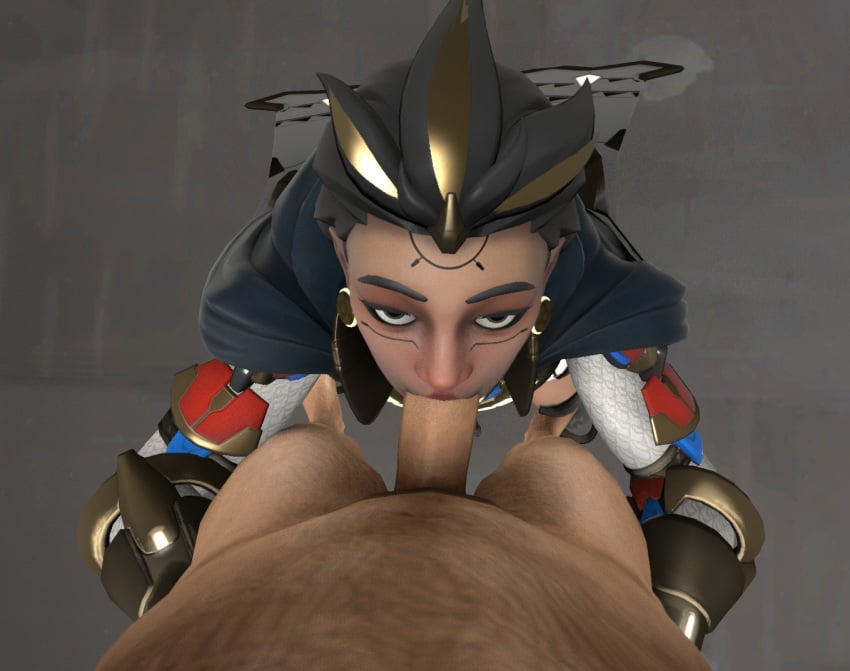 1boy 1girls 3d amateur_artist anonymous_male artist_request blowjob dark-skinned_female illari_(overwatch) illari_quispe_ruiz kneeling latina looking_at_partner looking_at_viewer looking_up nude_male_clothed_female on_knees oral oral_sex overwatch overwatch_2 peruvian_female pov sfm smile smiling smiling_at_partner smiling_at_viewer sole_female sole_male source_filmmaker source_request straight sucking sucking_penis