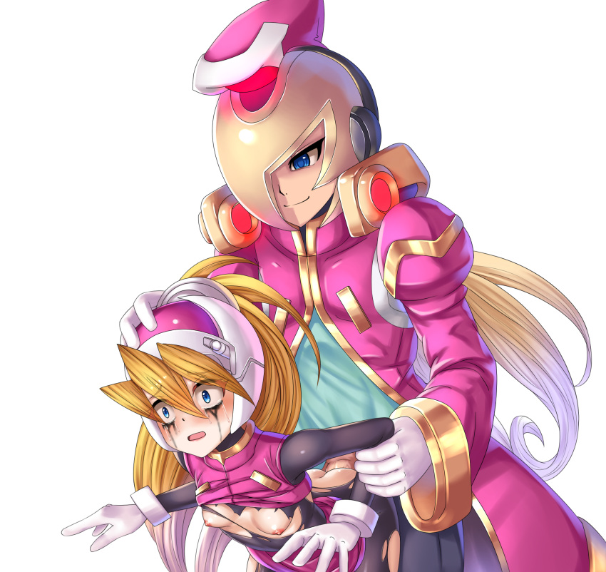 1boy alpha_channel ass bent_over blonde_hair blue_eyes bodystocking breasts ceijin ciel_(mega_man) clothes_lift commission commissioner_upload crying elpizo_(mega_man) female for_sticker_use gloves helmet highres long_coat mega_man mega_man_zero non-web_source open_mouth penis png ponytail rape runny_makeup sex sex_from_behind shirt_lift skirt skirt_lift sleeveless small_breasts sticker_template streaming_tears tears torn_clothes transparent_background transparent_png vaginal_penetration wide-eyed