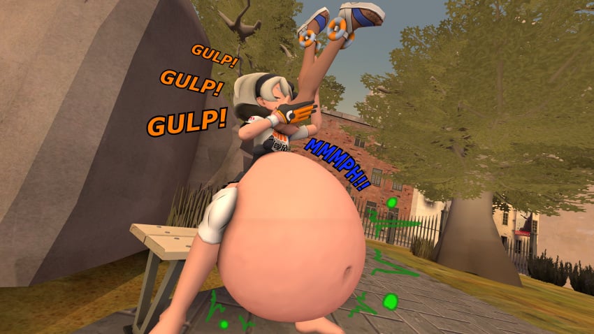 3d 3d_model absorption absorption_vore barefoot bea_(pokemon) belly belly_growth big_belly color colored day daylight daytime dialogue english english_dialogue english_text f/f fat feet_out feet_outside feet_up female female/female female_only female_pred female_predator female_prey foot_out foot_up gym_leader head_first head_first_vore headfirst huge_belly human human_focus human_only human_pred human_prey imminent_digestion leg_out leg_up legs_out legs_up nessa_(pokemon) onomatopoeia oral_vore pokemon pokemon_ss pokemon_swsh sandals sequence sequence_parts sequences slimy-goo struggle struggling struggling_prey struggling_to_get_out swallow swallowed swallowed_alive swallowed_whole swallowing text unwilling unwilling_prey unwilling_vore vore willing willing_vore