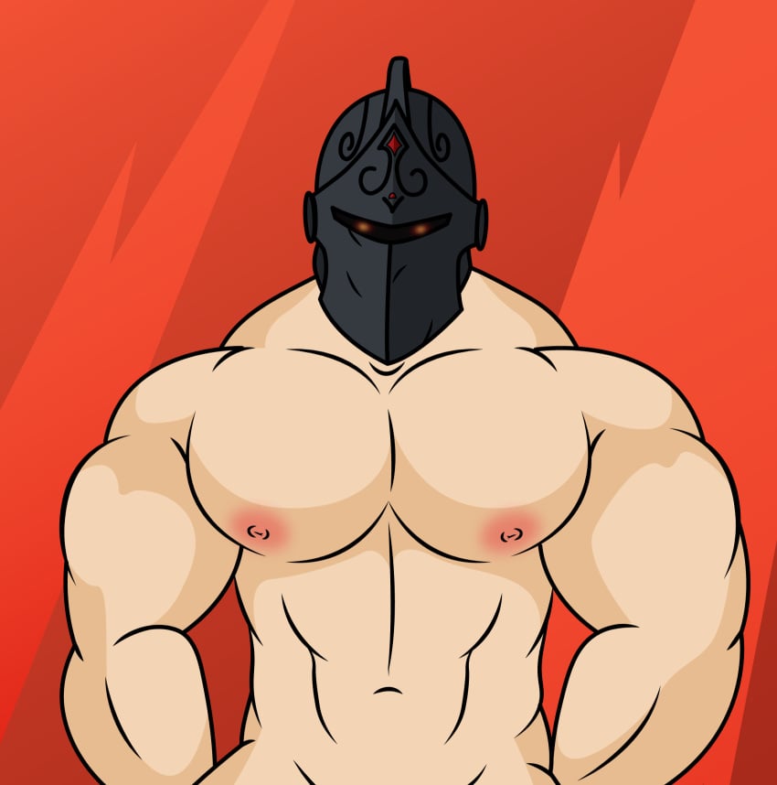 big_pecs black_knight black_knight_(fortnite) danblaster2 fortnite helmet helmet_only male_only masked masked_male muscles muscular muscular_male pecs pink_nipples