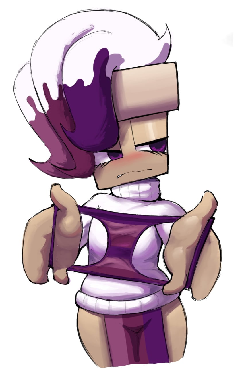 1girls blush blushcrunch_studio brusha_(dandy's_world) clothed clothing dandy's_world dandys_world embarrassed female female_only hi_res hips humanoid looking_away monkiebrained mostly_clothed panties presenting presenting_panties punishedtooner roblox solo standing sweater tagme thighs turtleneck wavy_mouth